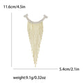 Long Crystal Chain Fringe Brooch in Gold or Silver Tone view 6