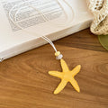 Textured Starfish Pendant Cord Necklaces in Four Colors view 9