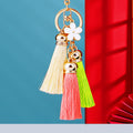 Daisy Triple Silk Tassel Keychains in Nine Color Mixes plus Assorted Option view 7