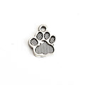 Striped Paw Print Metal Charm in 4 Decorative Finishes view 5