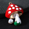 Enamel Mushroom Charm Pendant With Pearl Accent Multi Color view 8