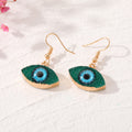Gold Tone Colorful Resin Realistic Eyeball Hook Earrings view 9