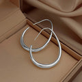 Teardrop Open Hoop Drop Earrings Four Metal Colors view 6