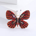 Rhinestone Butterfly Brooch Enamel Black Veins Five Colors view 6