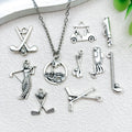 Vintage Antique Silver Sports Equipment Metal Charms with 81 Listed Options view 4