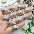 Antique Silver Shell Shell Charms for Jewelry and Craft Projects view 2