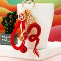 Jeweled Spirit Dragon Keychains with Fortune Loops and Loop Only Options view 1