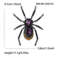 Faceted Crystal Spider Brooch with Slender Rhinestone Legs view 7