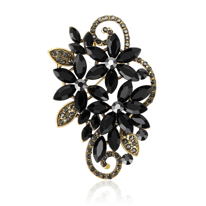 Faceted Crystal Grape Cluster Brooch in Six Colors