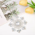 Silver Rhinestone Snowflake Hanging Ornaments Metal Cord view 4