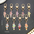 Nine Pattern Colorful Fish Clasp Keychain Set with Metal Hardware view 6