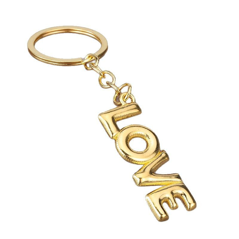 LOVE Heart Zinc Alloy Keychain Valentine Gift Accessory
