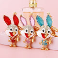 Thumbs Up Rabbit Keychains in Three Colors with Braided and Clasp Free Loops view 4