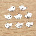Perforated Bird Silhouette Charms in Two Antique Finishes view 2