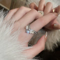 Forty Two Mixed Crystal Pearl Floral Geometric And Animal Rings view 8