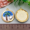 Enamel Zinc Alloy Starfish Ocean Charm Pendant for DIY Earrings Necklace Jewelry