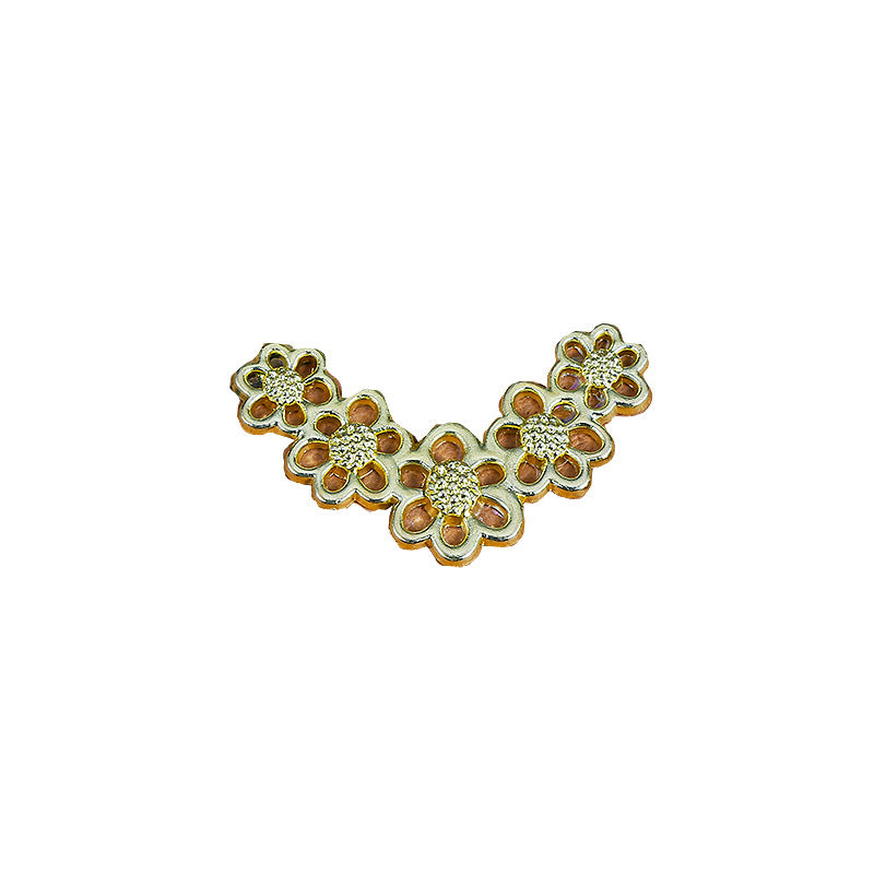 33x19mm Alloy Five-Petal Flower Charm Pendant
