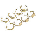 Adjustable Open Double Ball Ring Blanks With Round Flat Pads view 3