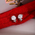 Silver White Snake Baby Novelty Small Stud Earrings view 6