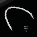 Faux Pearl Beaded Bracelet Silver-Tone Gold-Tone Clasp Three Sizes view 3