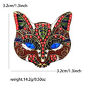 Enamel Fox Head Brooch Rhinestone Eyes Four Color Styles view 4