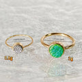 Random Natural Stone Adjustable Open Rings in Sixteen Assortments view 3