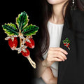 Leaf Metal Brooch Pin for Jackets and Lapels Pictured Design view 3
