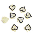 Enamel-Look And Crystal-Accented Black Gold Heart Alloy Charms in 12 Styles view 4