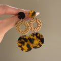 Brown Resin and Beaded Statement Earrings in Fifty Designs view 11