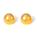 Polished Dome Hemisphere Stud Earrings Gold Steel Tone view 5