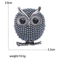 Pearl Beaded Owl Brooch On Branch Gold Silver Gray White view 9