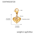 Heart Necklace and Letter Charm Collection in Gold and Silver Tone view 9