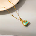 Colorful Handbag And Hat Enamel Pendant Necklace Set view 10