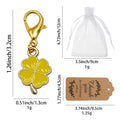 Enamel Four Leaf Clover Charm Gold Lobster Clasp Seven Colors view 2