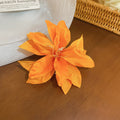 Large Fabric Lily Hair Clip In Pink White Cream Blue Or Orange view 10