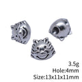 Chinese Dragon Head Square Metal Bead for Jewelry Making view 3