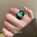 Chunky Resin Dome Cocktail Rings Marbled 6 Colors Mix view 4
