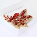 Large Faceted Glass Leaf Cluster Brooch in Seven Colors view 3