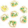 Tiny Floral Teacup Enamel Metal Charms, 10 Designs view 10