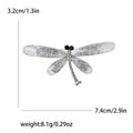 Translucent Dragonfly Brooch with Polished Metal and Decorative Accents view 12