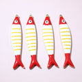 Colorful Striped Enamel Fish Charms in Eight Color Options view 6