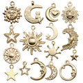Yellow Sun and Moon Metal Charms with 17 Listed Options view 1
