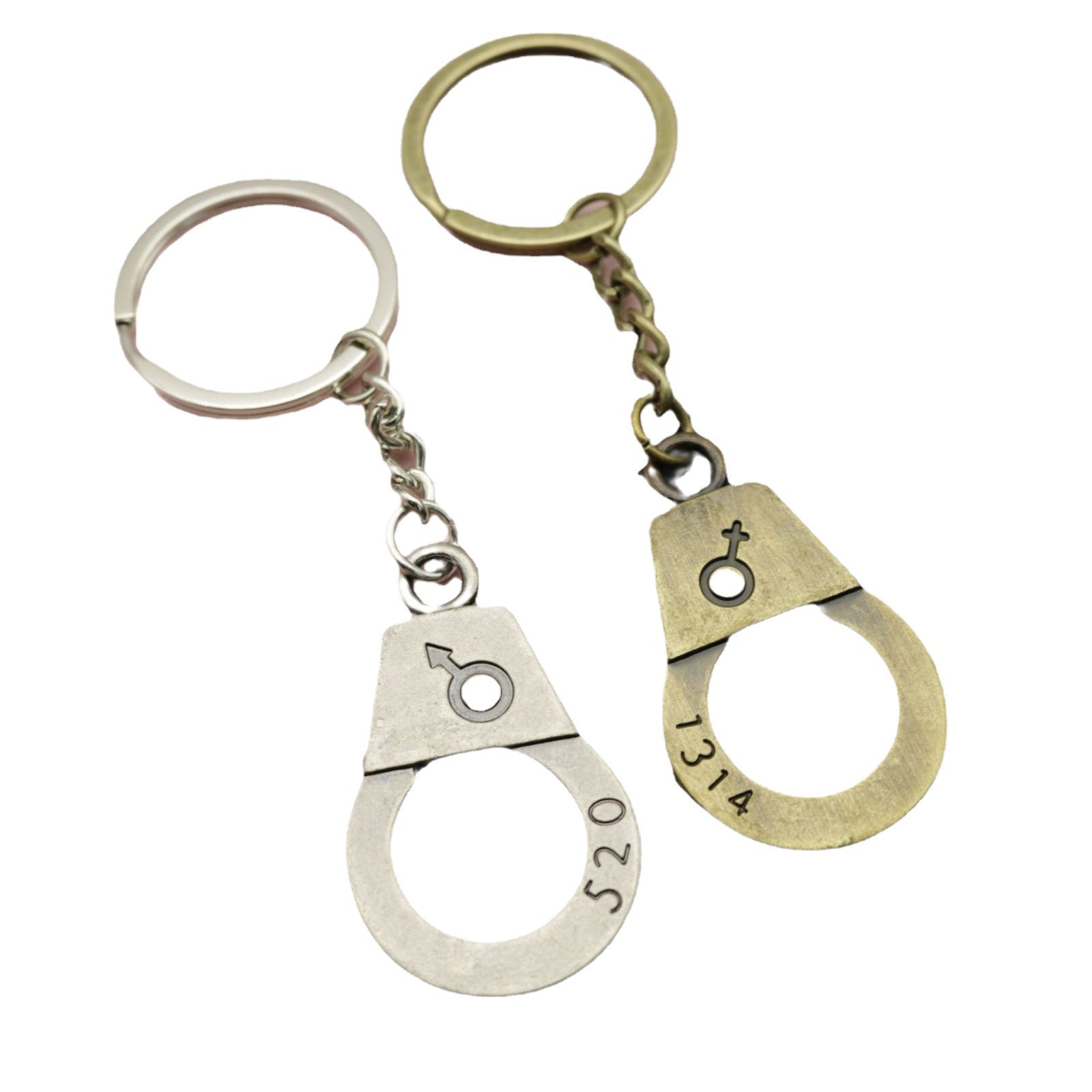 Minimalist Handcuffs Alloy Keychain Charm for Bags and Keys