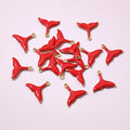 Tiny Enamel Mermaid Tail Metal Charms in Seven Color Options view 11