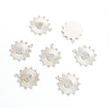 Crystal Sunflower Heart Alloy Charm Pendants in Two Metal Tones view 4