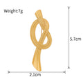 Gold Tone Ribbon Bow Two Designs Metal Brooch Pin for Jackets and Lapels view 4