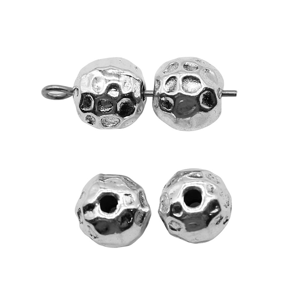 7x8mm 1.4g Multicolor Zinc Alloy Irregular Small Hole Loose Metal Beads for Bracelet Necklace DIY