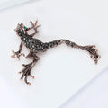 Leaping Frog Brooch with Rhinestone Body and Long Legs view 2