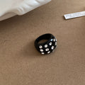 Resin Chunky Rings and Open Cuffs with Silver Studs or Rhinestones view 10