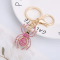 Rhinestone Spider Keychain Gold Clasp Three Color Options view 6